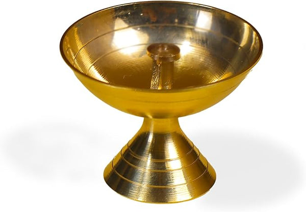 Rust-Resistant Brass Oil Diya for Puja, Temple & Festive Decoration