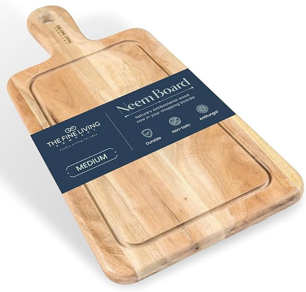 Neem Chopping Board-Long Handle 16X8"