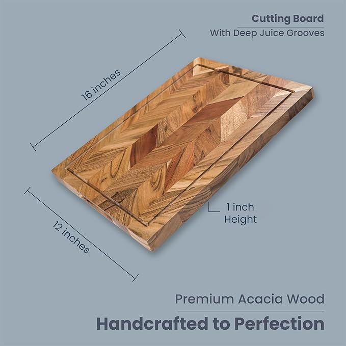 Handmade Acacia Wood Large Thick Chopping Board