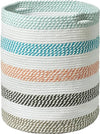 Eco Living Cotton Basket, Cotton, 15x15x17.7, Multicolor