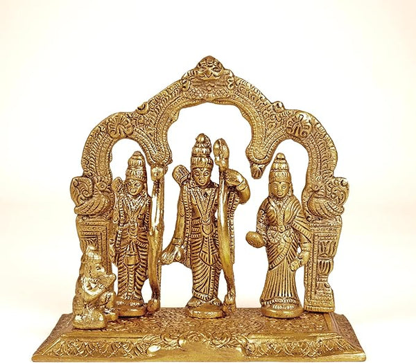 Ram Darbar Idol, handcrafted with Antique Gold Finish, Set of 1