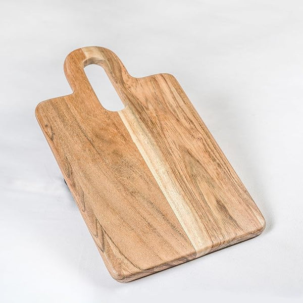 Wood Serving Board, Long Groove Acacia – 14"x8 - Fine Living Co