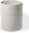 Eco Living Cotton Basket, Cotton, 15x15x17.7, White & Gray