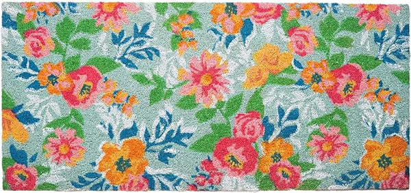 Coir Mats Floral Print- 22X47" Multi Color