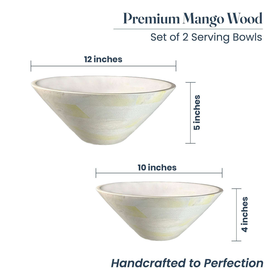 Fine Living Mango Wood Bowl Set of 2