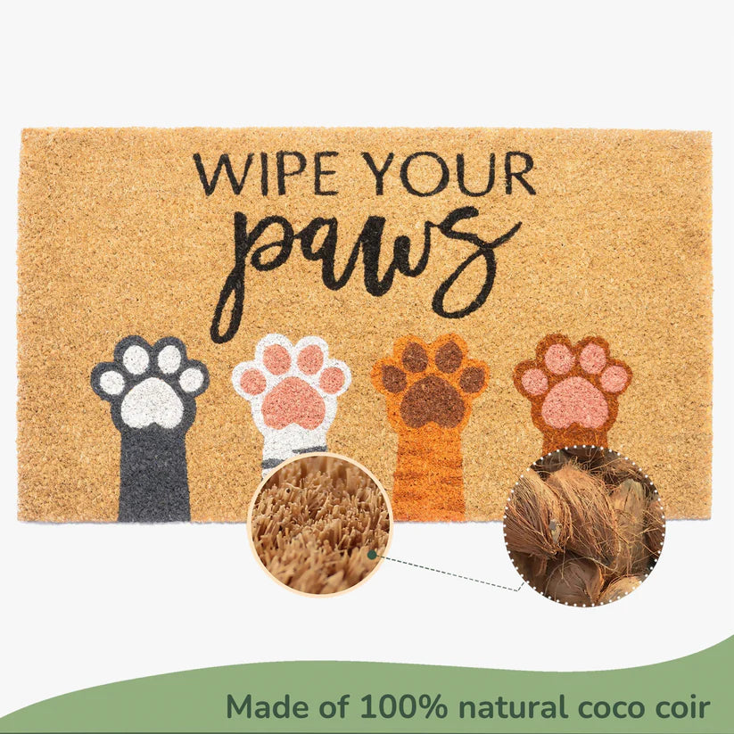 Coir Mats Animals Wipe your paws - 17X30" Multicolor - Fine Living Co