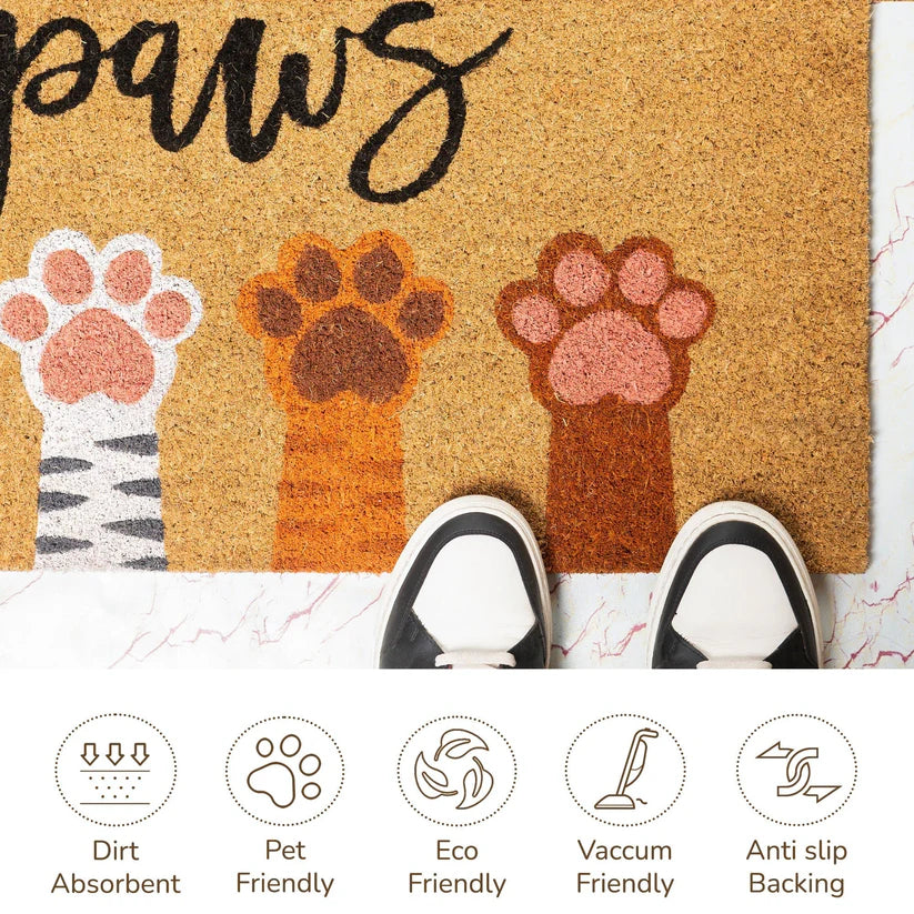 Coir Mats Animals Wipe your paws - 17X30" Multicolor - Fine Living Co