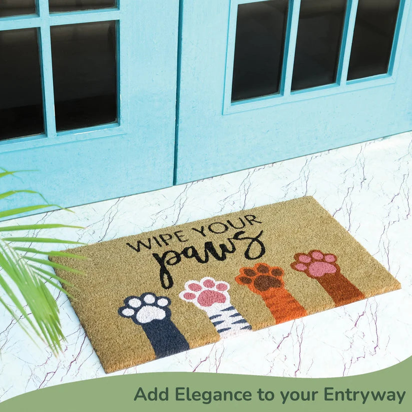 Coir Mats Animals Wipe your paws - 17X30" Multicolor - Fine Living Co