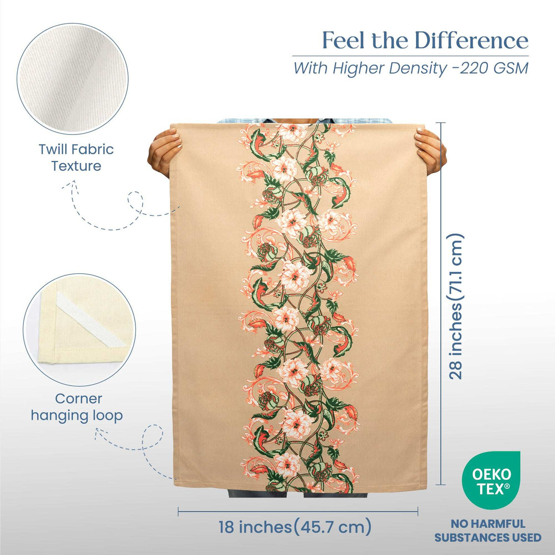 fine iving ornamental baroque printed Cotton Kitchen Towel