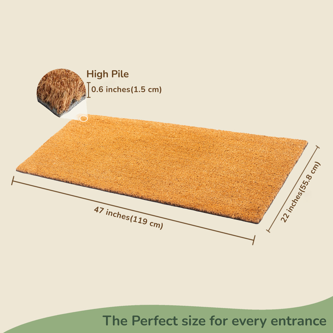 fine living large plain coir door mat blank